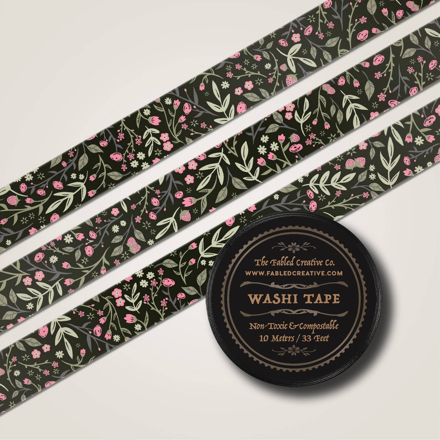 Valentines Garden Floral Washi Tape | The Fabled Creative Co.