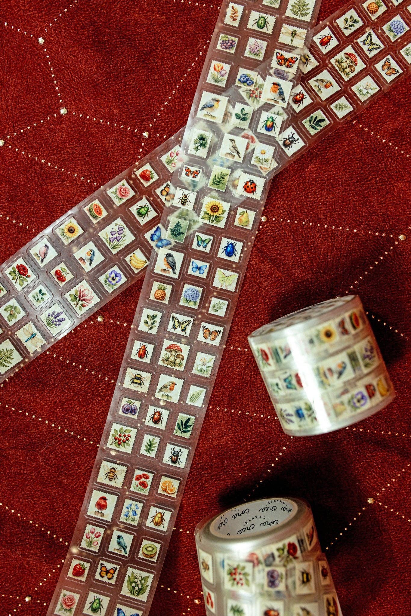 Mini Postage Stamps Transparent Tape | CoraCreaCrafts