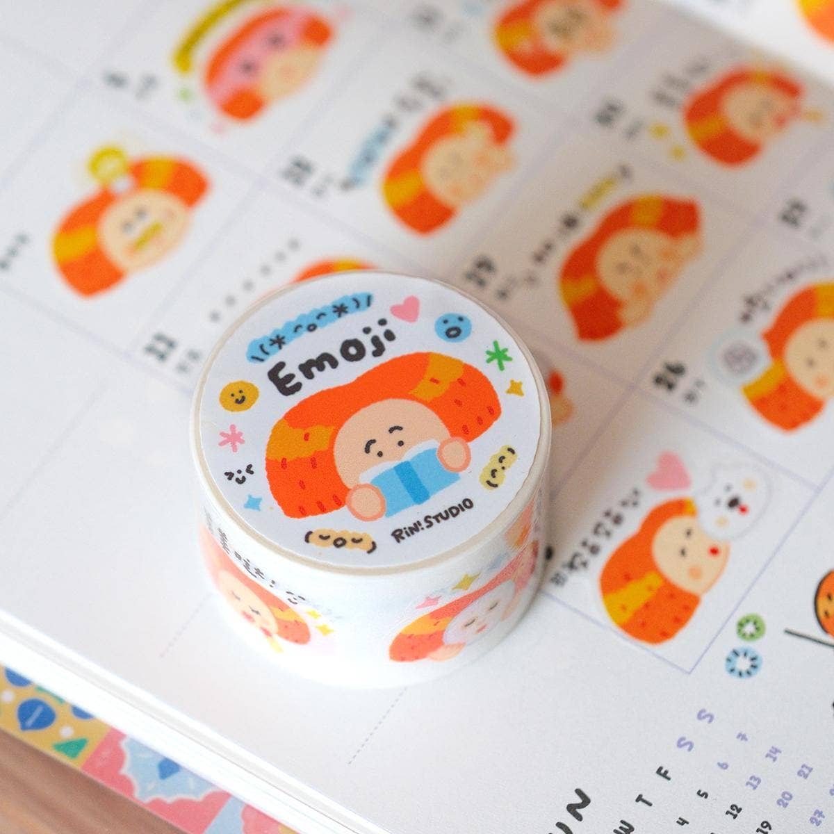 Emoji Die-Cut Washi Tape by RiN! Studio | Papertail Fox