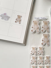 Bread Teddy Sticker Sheet by PoPo Factory | Papertail Fox