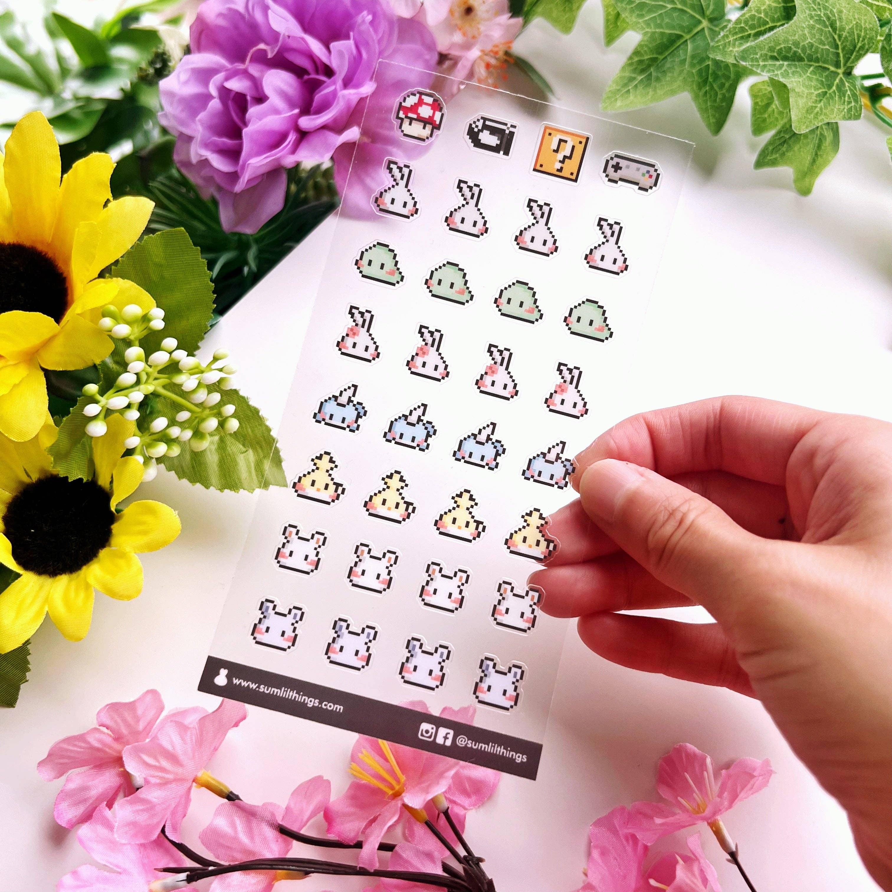 Seal Sticker - 8 Bit Misfits - Transparent