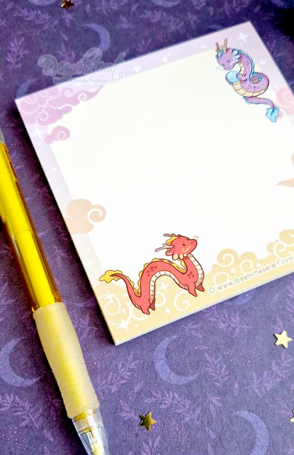 Dragon Buddies Tear Away Memo Pad | Dreamchaserart