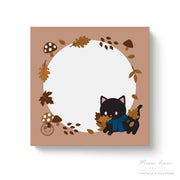 Autumn Cat Sticky Notes by Meow Amor Creative | Papertail Fox