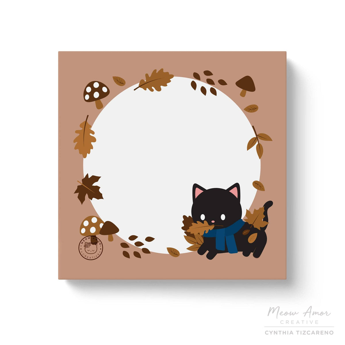 Autumn Cat Sticky Notes by Meow Amor Creative | Papertail Fox