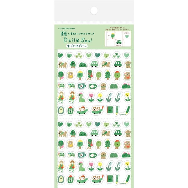Outing Green Sticker Sheet by Furukawashiko