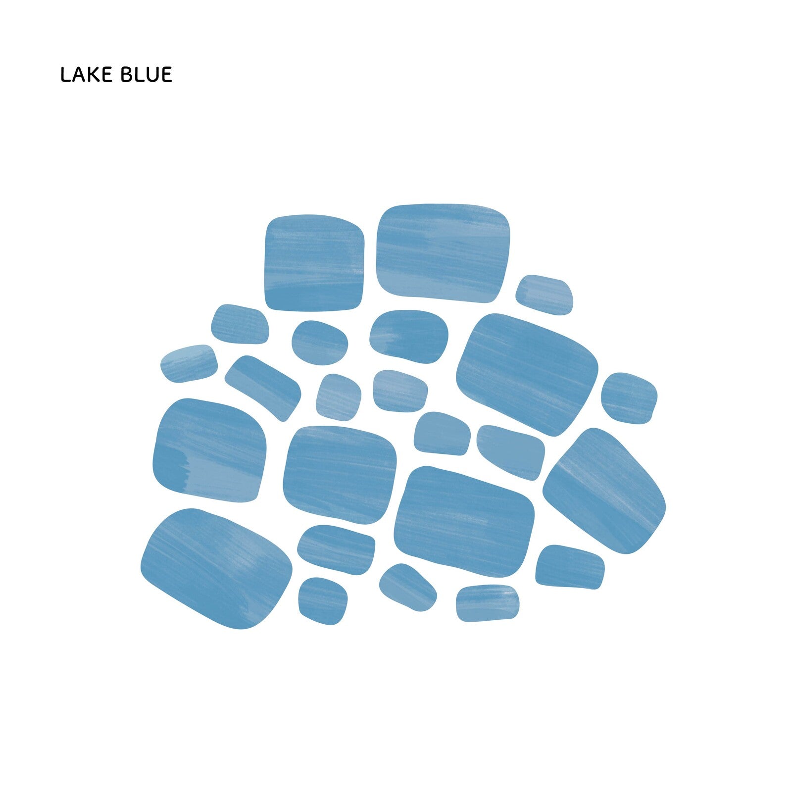 Kusumi Lake Blue Watercolor Stickers | HARULABO
