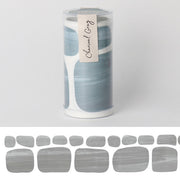 Kusumi Charcoal Gray Watercolor Stickers | HARULABO
