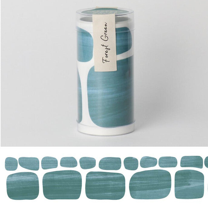 Kusumi Forest Green Watercolor Stickers | HARULABO