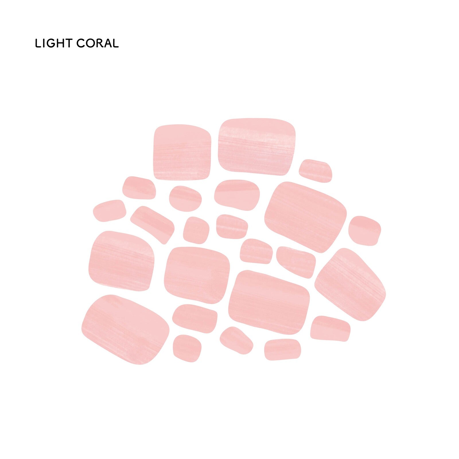Kusumi Light Coral Watercolor Stickers | HARULABO