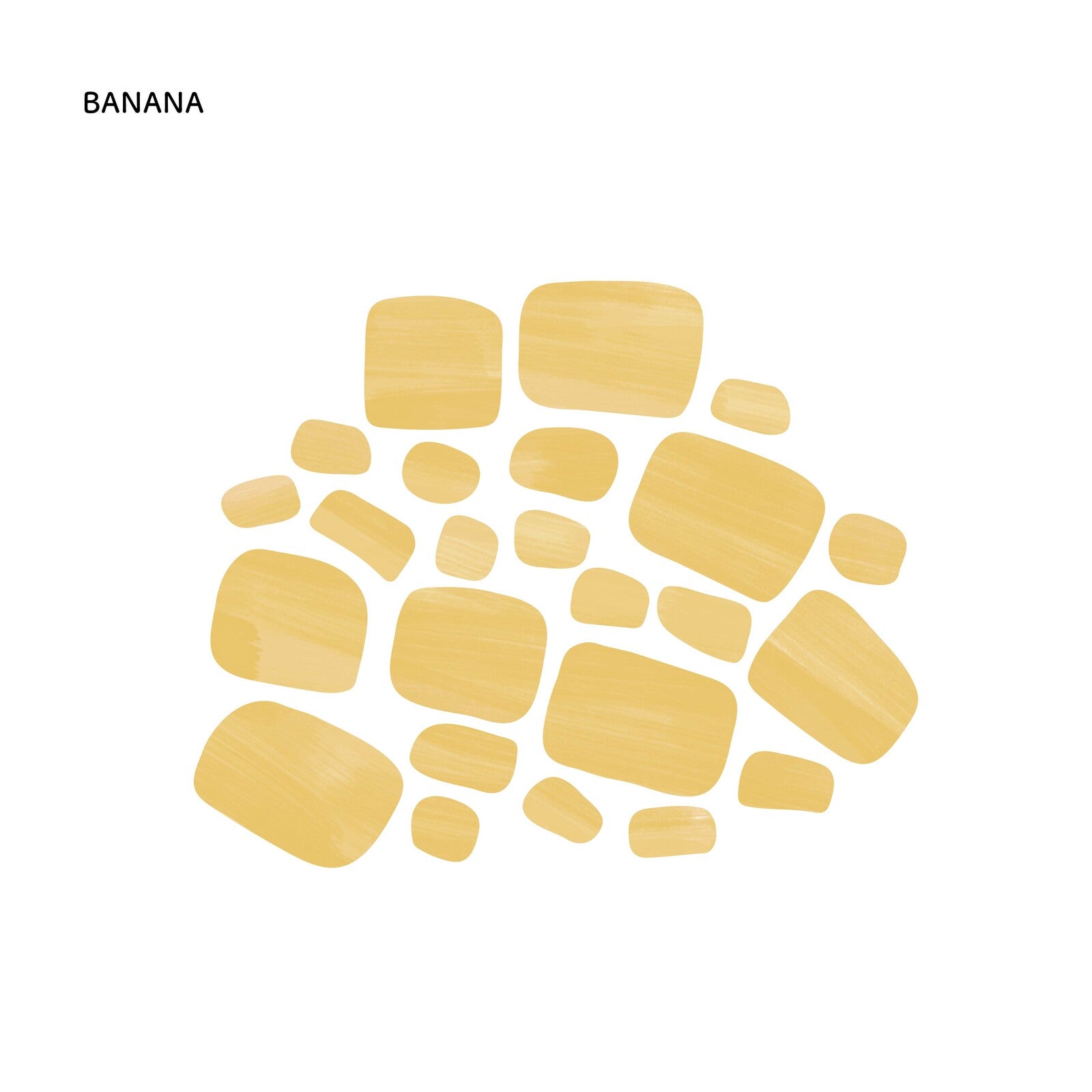 Kusumi Banana Watercolor Stickers | HARULABO