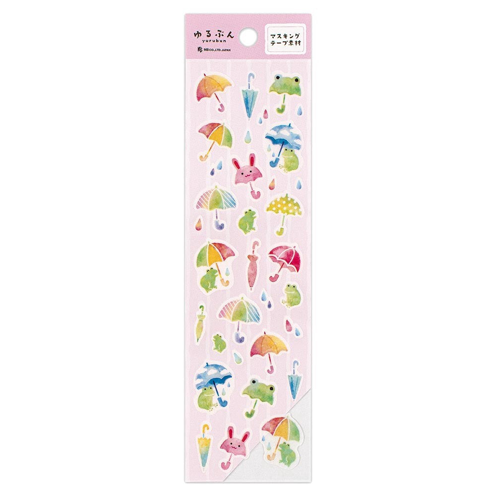 Rainy Day Yurubun Washi Sticker Sheet by NB Co | Papertail Fox