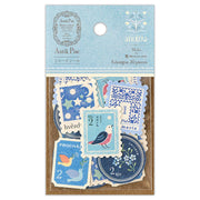 Antique Stamp Flake Stickers, Blue by NB Co | Papertail Fox