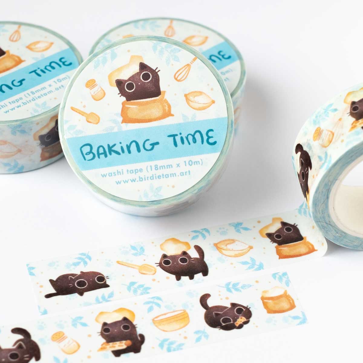 Baking Time with Cats Washi Tape by Birdie Tam | Papertail Fox