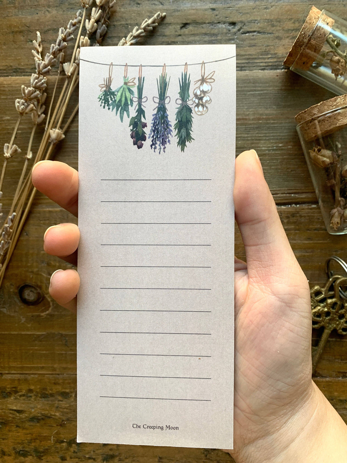 Witch's Herbs List Notepad by The Creeping Moon | Papertail Fox