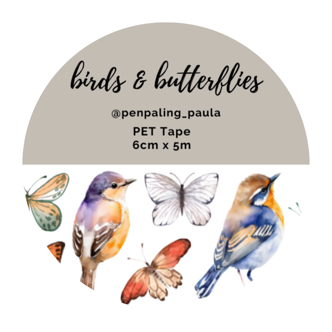 Penpaling Paula: Birds & Butterflies - Pet Tape Pre Cut