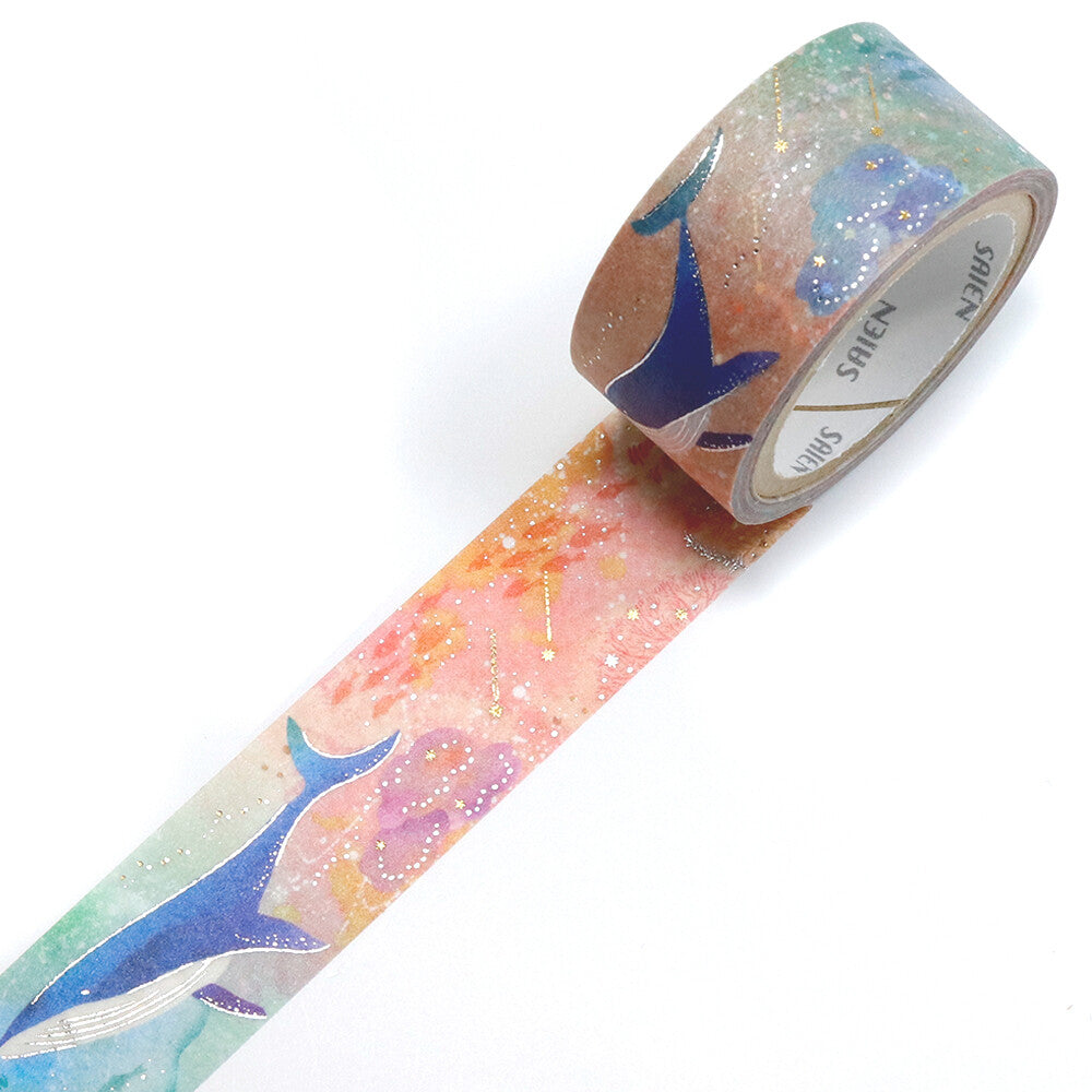 Whale Marine Life Foil Washi Tape | Kamiiso SAIEN