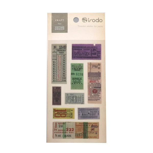 Ticket Paper Transfer Stickers | Irodo