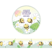 CutieSquad Busy Bees washi tape featuring bees with small flowers and honey accents