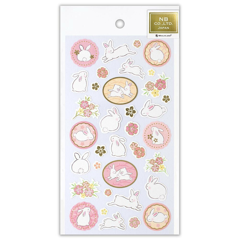 Rabbit Yufumi Washi Sticker Sheet by NB Co | Papertail Fox