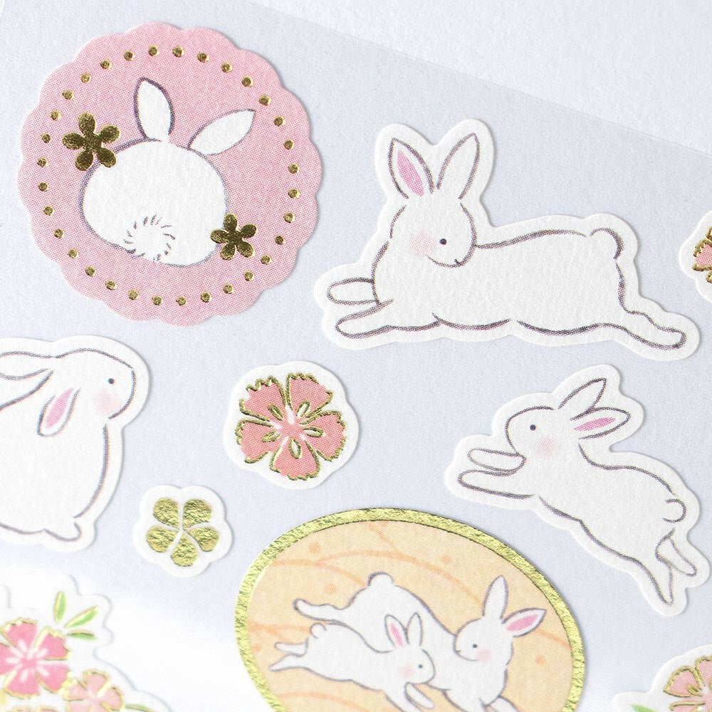 Rabbit Yufumi Washi Sticker Sheet | NB Co