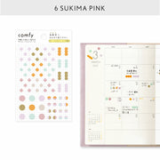 Comfy Sukima Pink Translucent Planner Stickers | Iroha Publishing