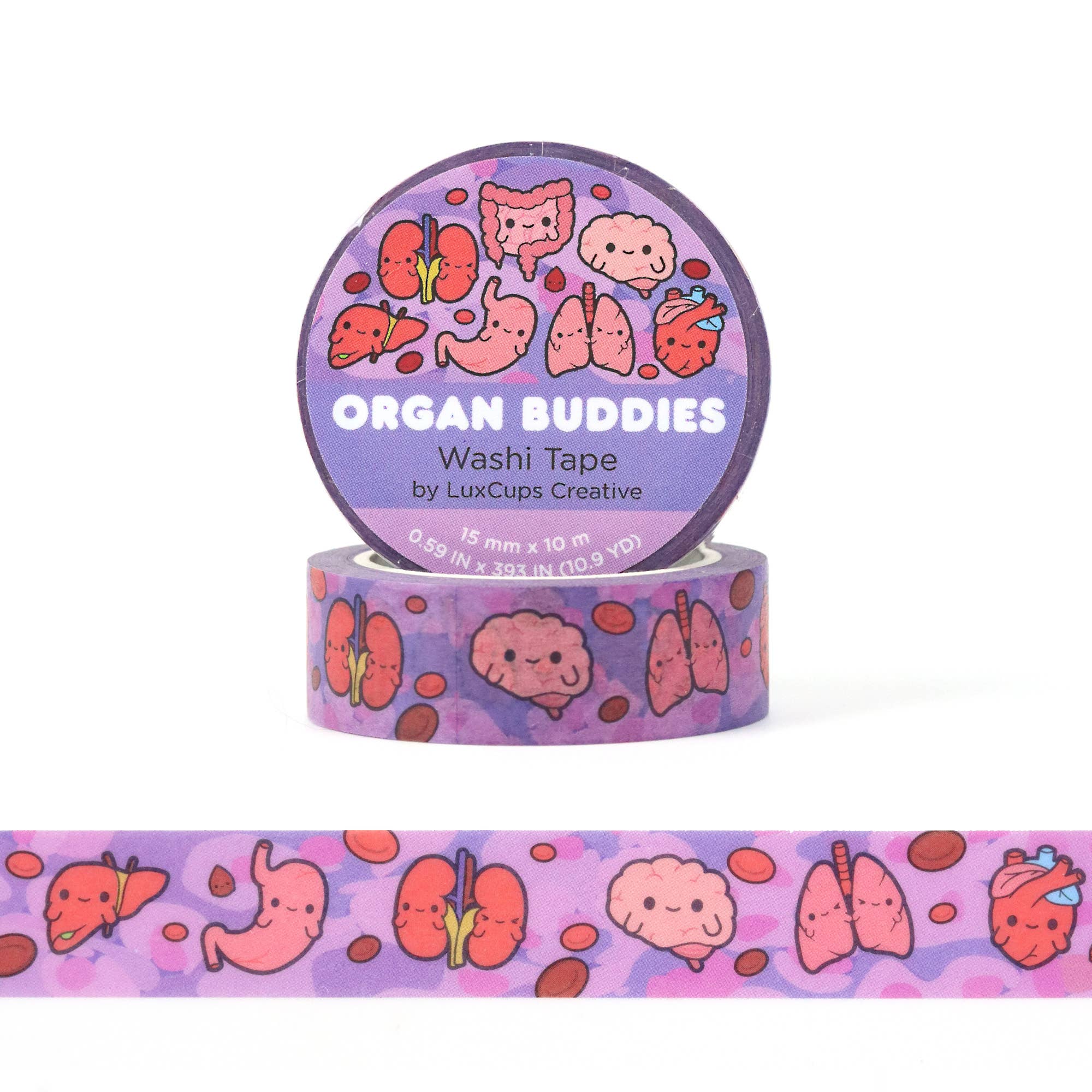 Organ Buddies Washi Tape by LuxCups Creative | Papertail Fox