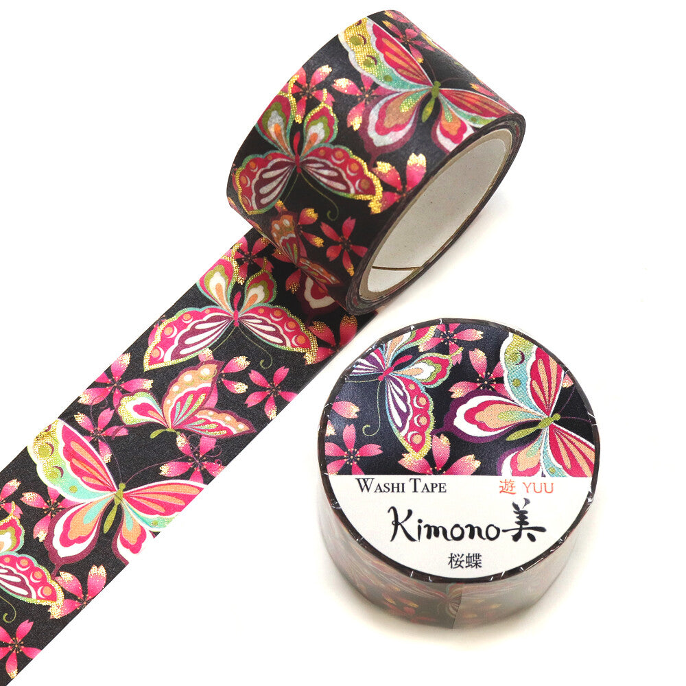 Sakura Butterfly Washi Tape, Wide | Kamiiso SAIEN