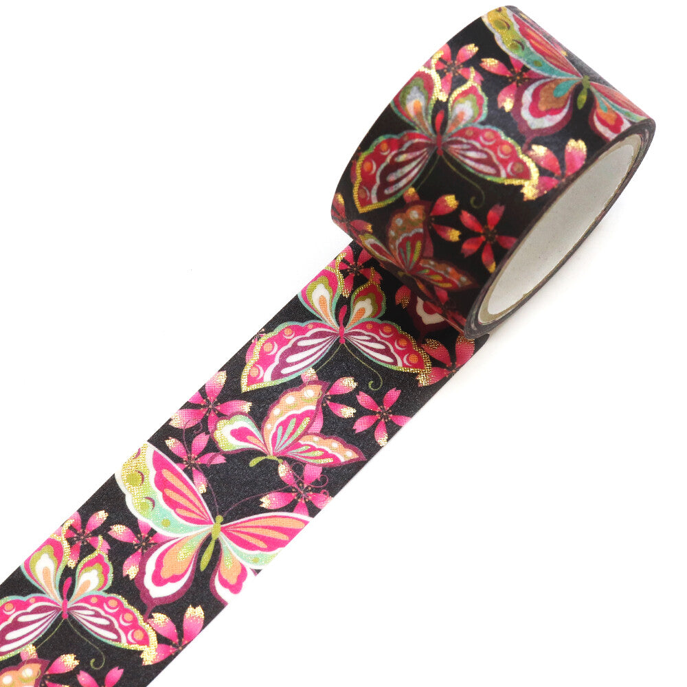 Sakura Butterfly Washi Tape, Wide | Kamiiso SAIEN