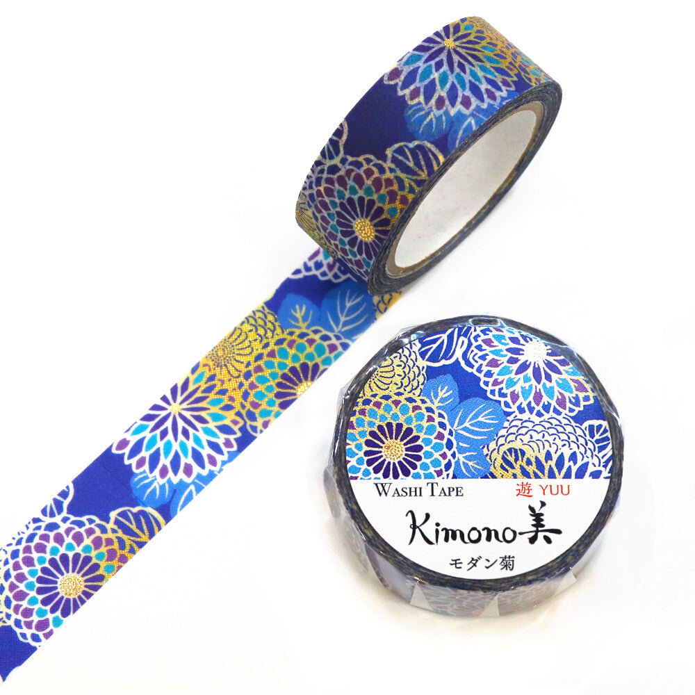 Modern Chrysanthemum Washi Tape | Kamiiso SAIEN
