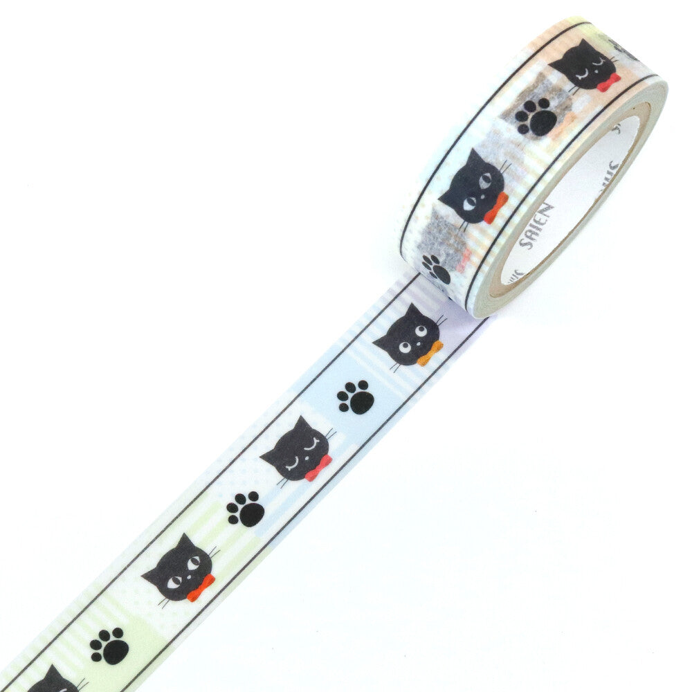 Black Cat Washi Tape | Kamiiso SAIEN