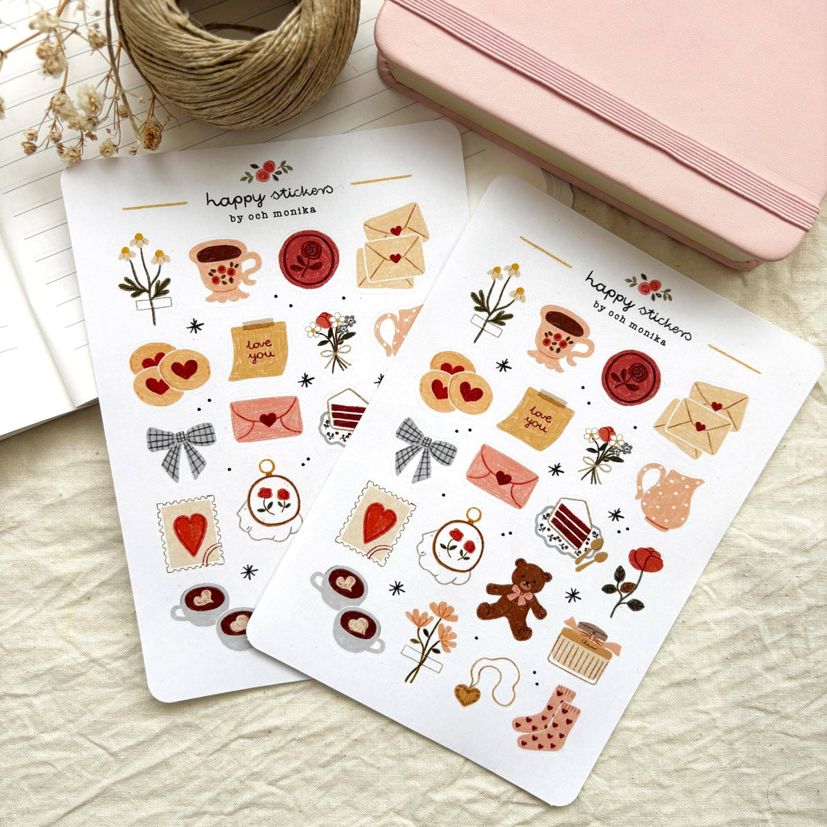 Sweet Love Sticker Sheet | Och Monika
