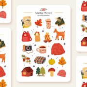 Hiking Sticker Sheet by Och Monika | Papertail Fox