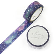 Planetarium Silver Foil Washi Tape | Kamiiso SAIEN