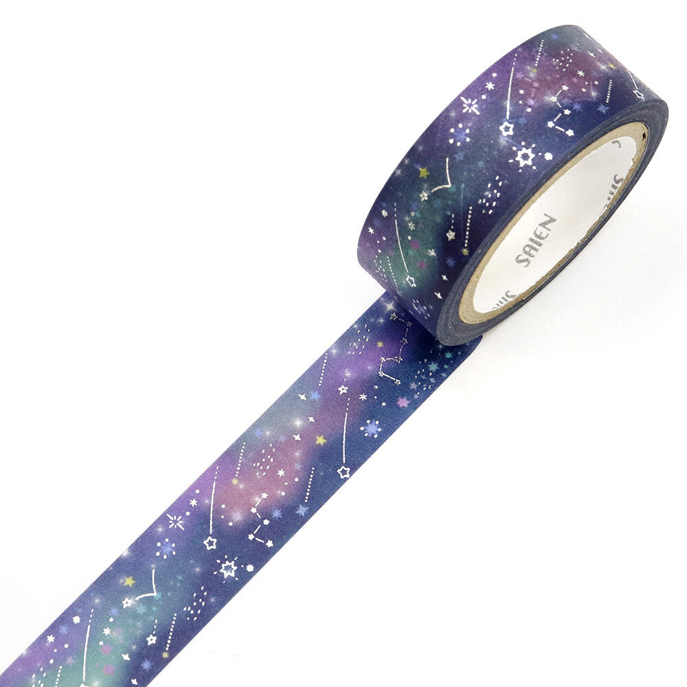 Planetarium Silver Foil Washi Tape | Kamiiso SAIEN