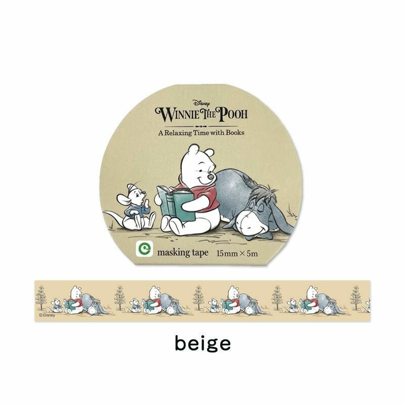 Pooh, Eeyore, and Roo Washi Tape Beige by Eyeup | A Relaxing Time | Papertail Fox