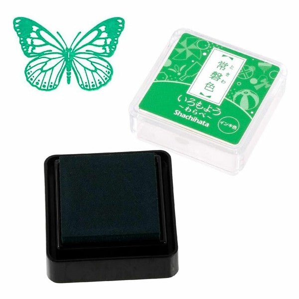 Iromoyo Warabe Mini Stamp Pad, Tokiwa-iro (Evergreen) | Shachihata