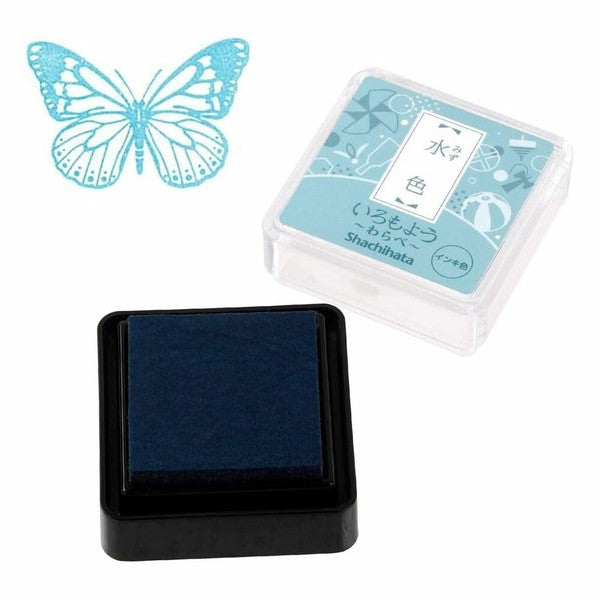 Iromoyo Warabe Mini Stamp Pad, Mizu-iro (Water Blue) | Shachihata