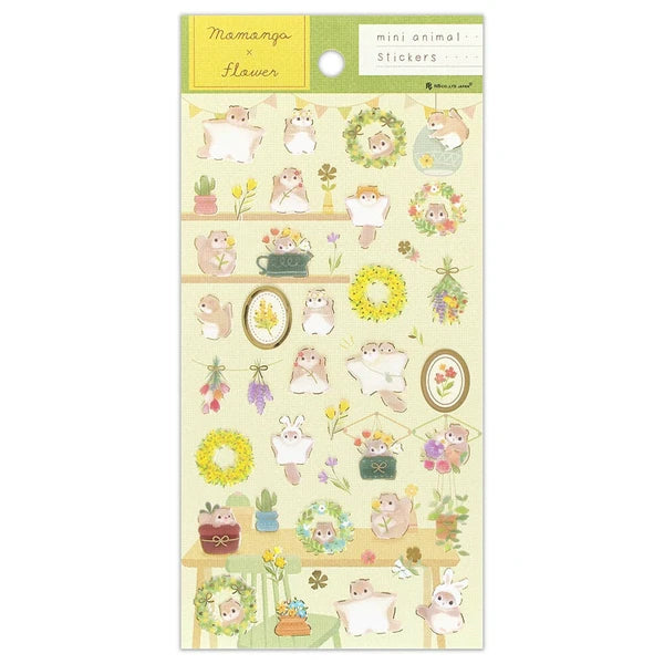 Momonga in Bloom Sticker & Washi Kit | mocuan