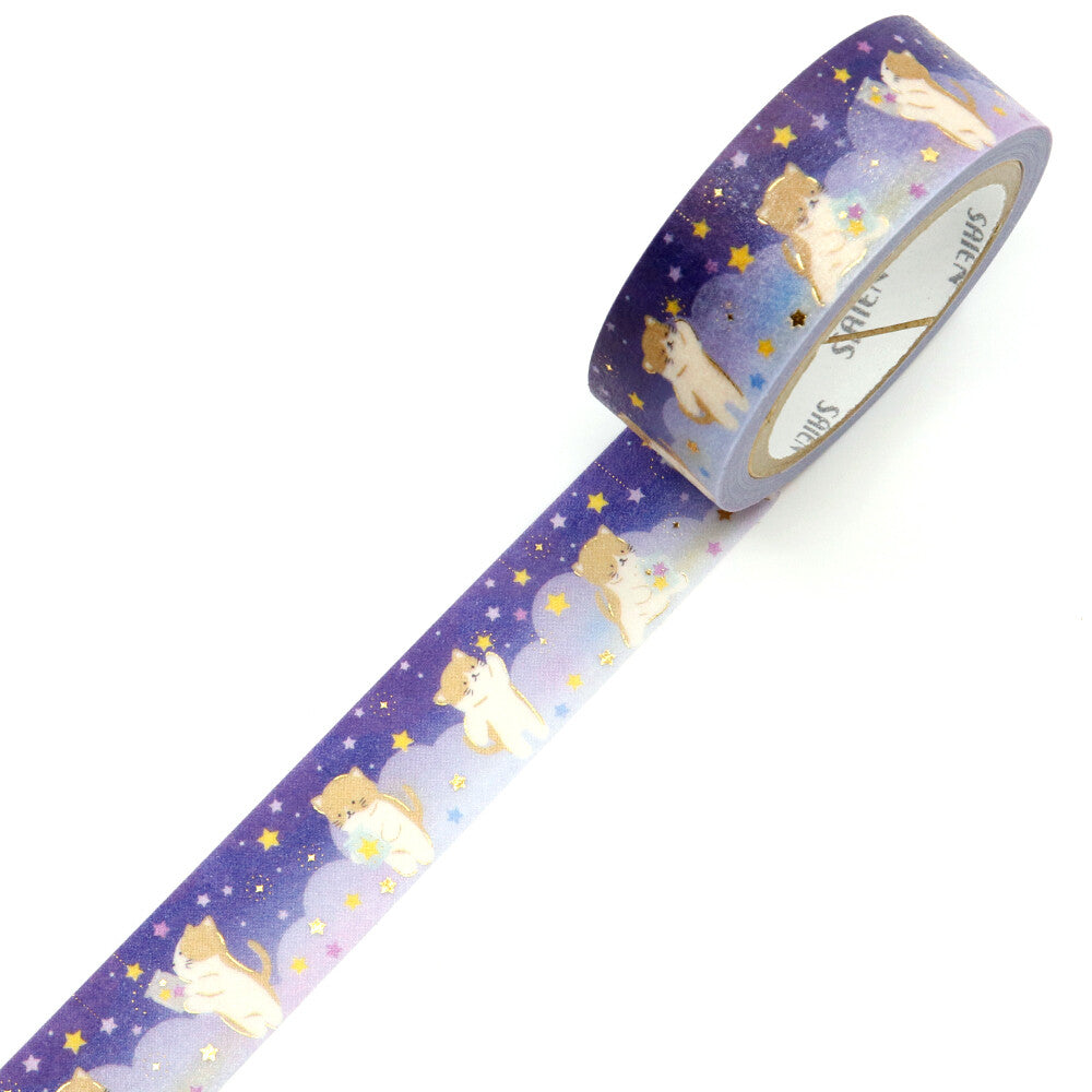 Star Picking Gold Foil Washi Tape | Kamiiso SAIEN