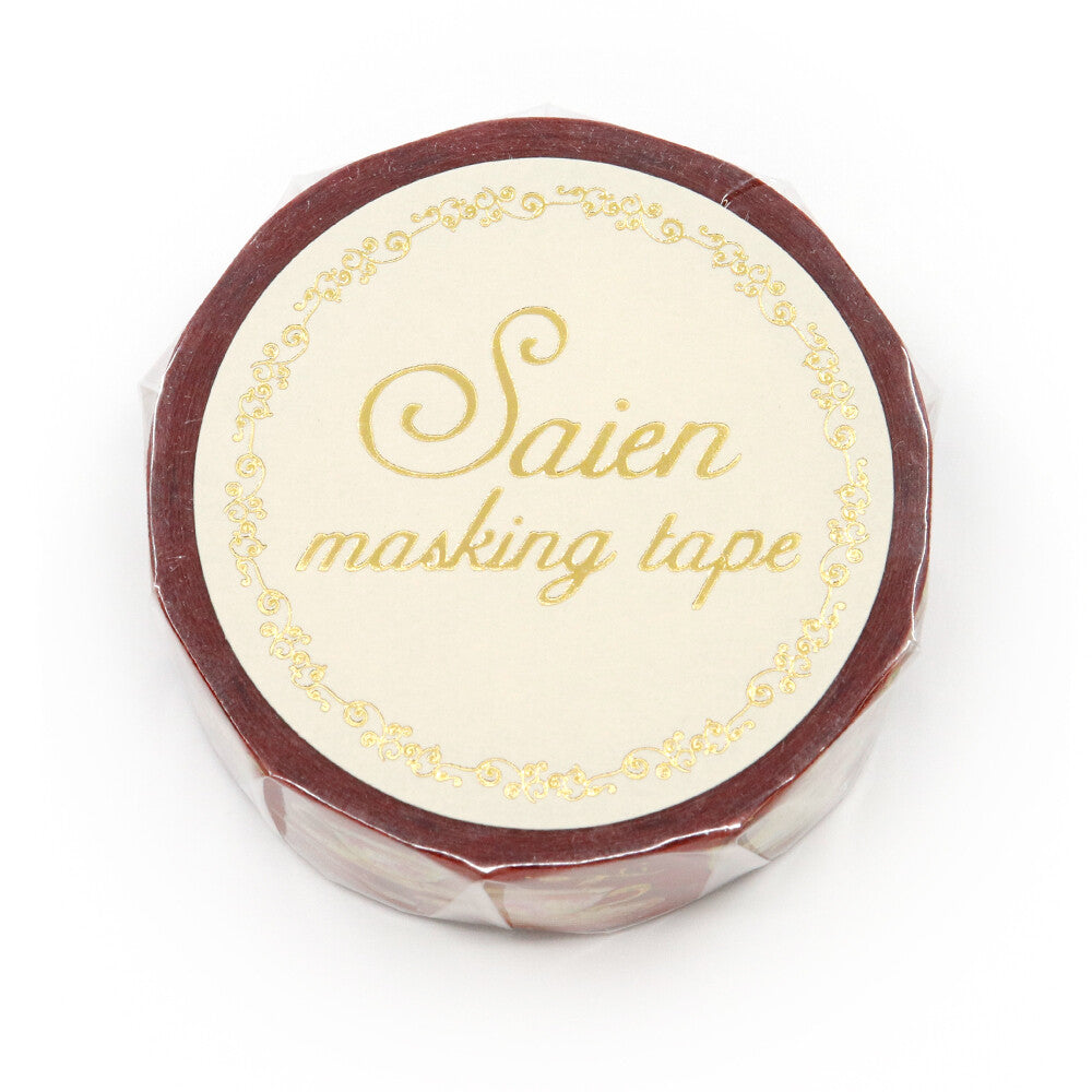 Classical Tea Gold Foil Washi Tape | Kamiiso SAIEN