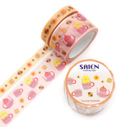 Teacup Chick Washi Tape (2-Roll Set) | Kamiiso SAIEN