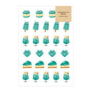 Emerald Sweets Cat Kawaii Sticker Sheet | Aoyoshi
