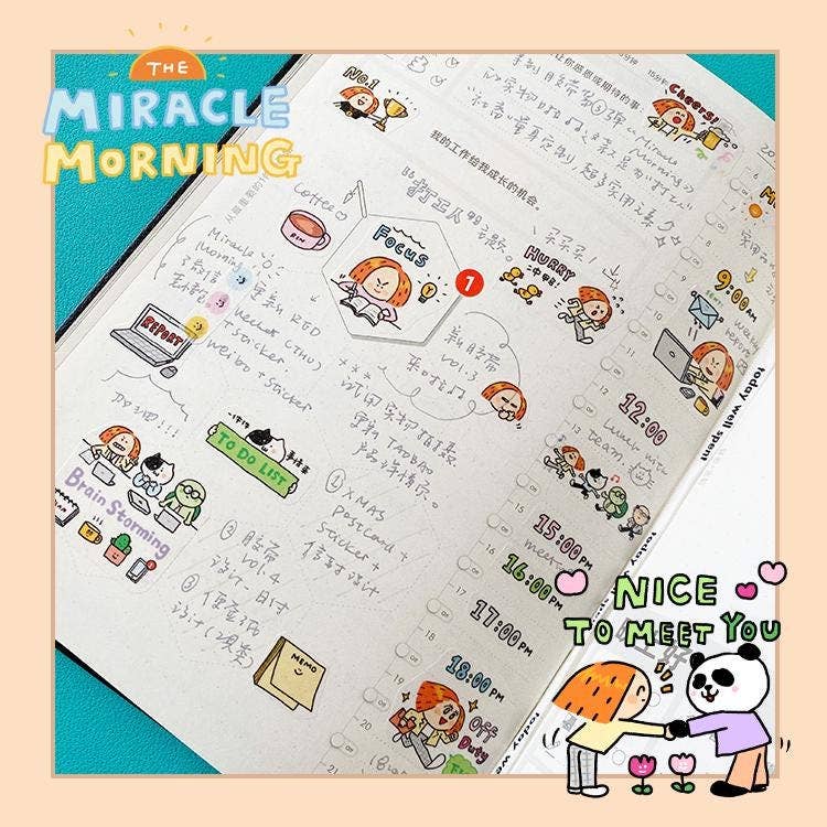 Miracle Morning Work Diary Washi Tape | RiN! Studio