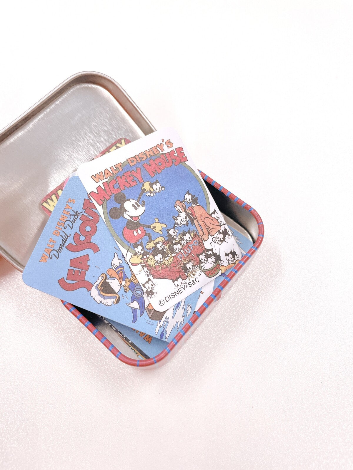 Mickey Mouse Vintage Cover Stickers in Collectible Tin | S&C Corporation
