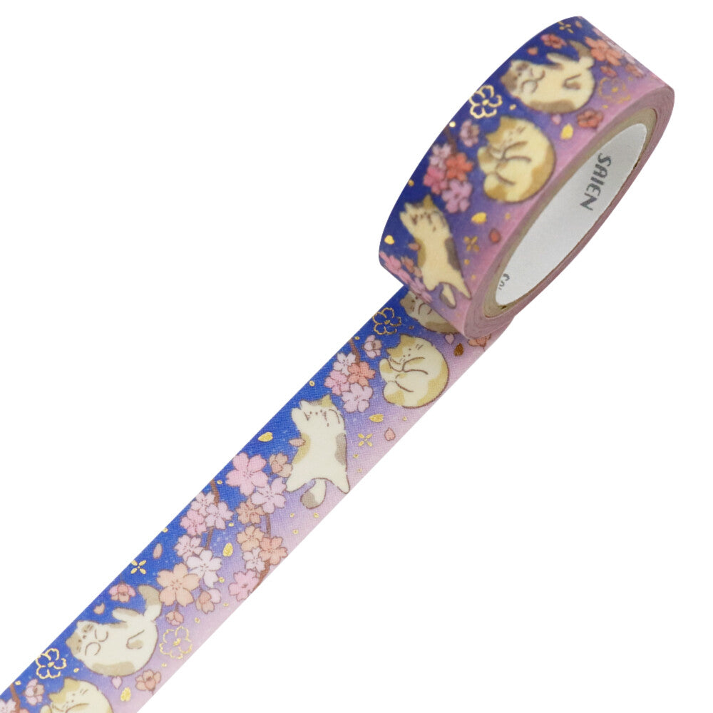Spring Evening Gold Foil Washi Tape | Kamiiso SAIEN