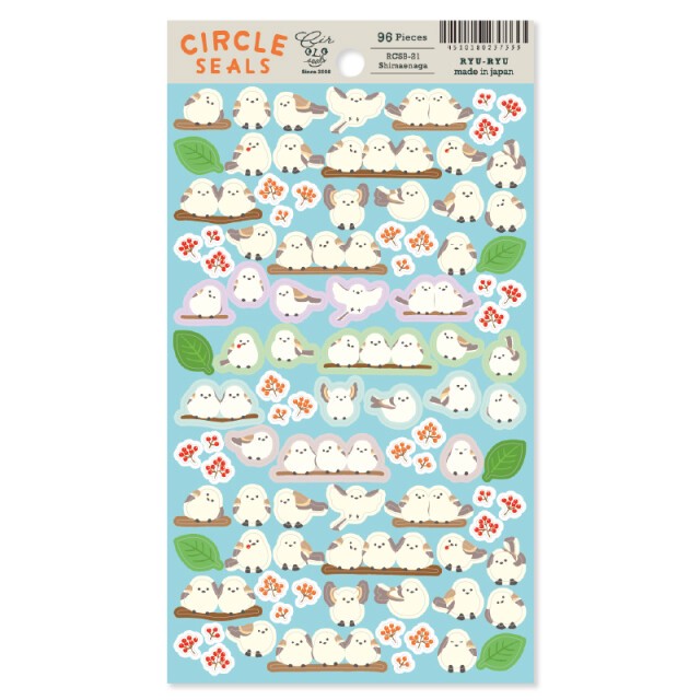 Shimaenaga Basic Circle Stickers by Ryu-Ryu | Papertail Fox