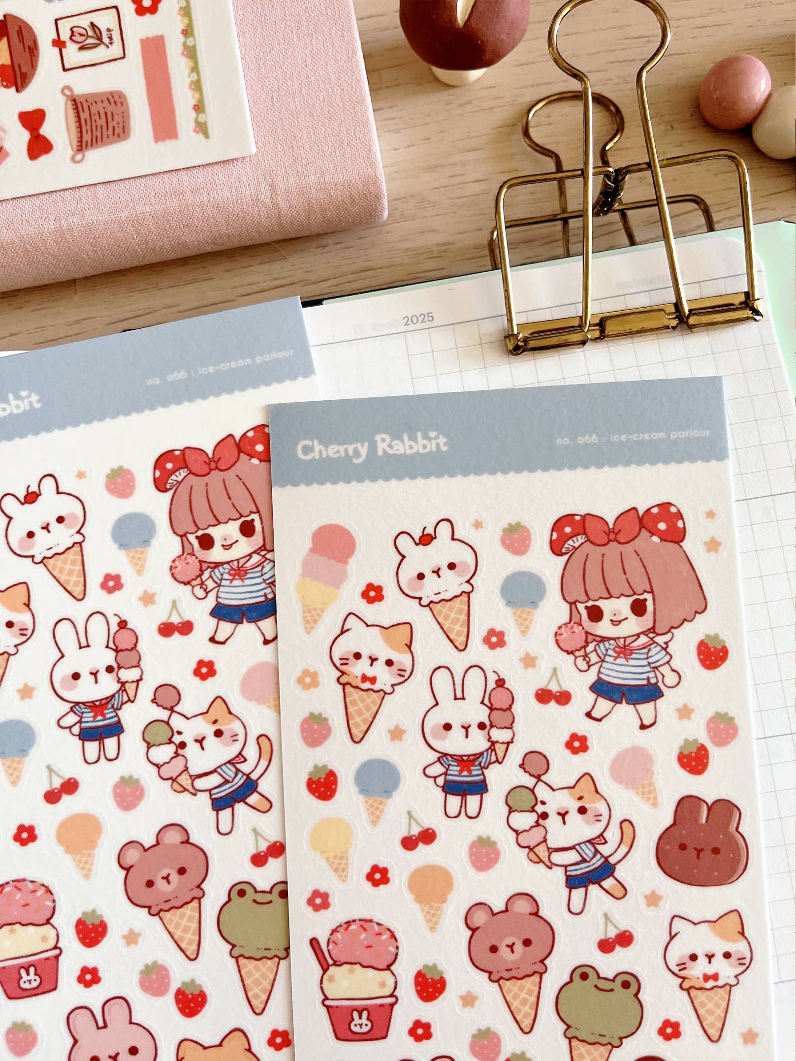 Ice-cream Parlour Sticker Sheet no.066 by Cherry Rabbit | Papertail Fox