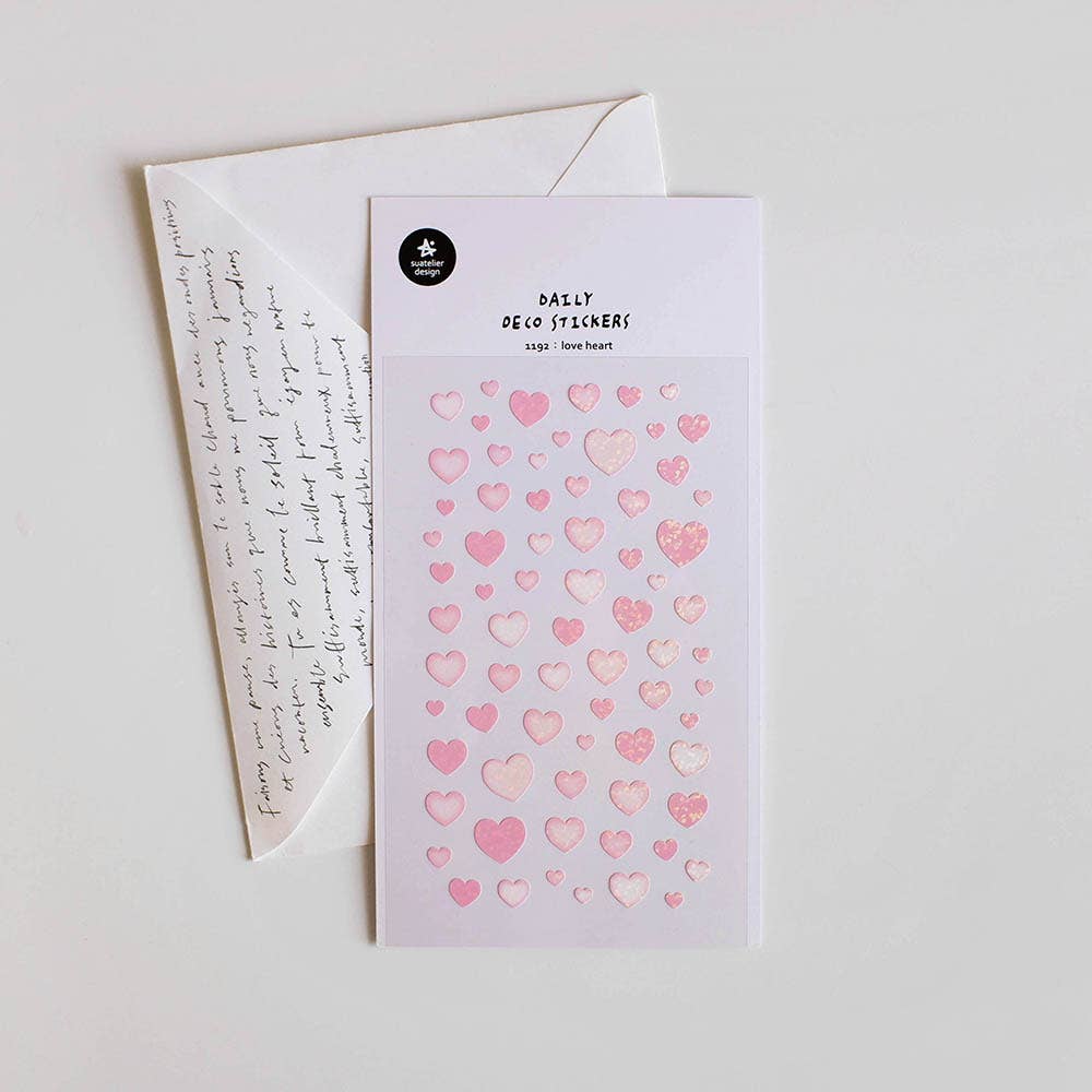 Love Heart Sticker Sheet by Suatelier