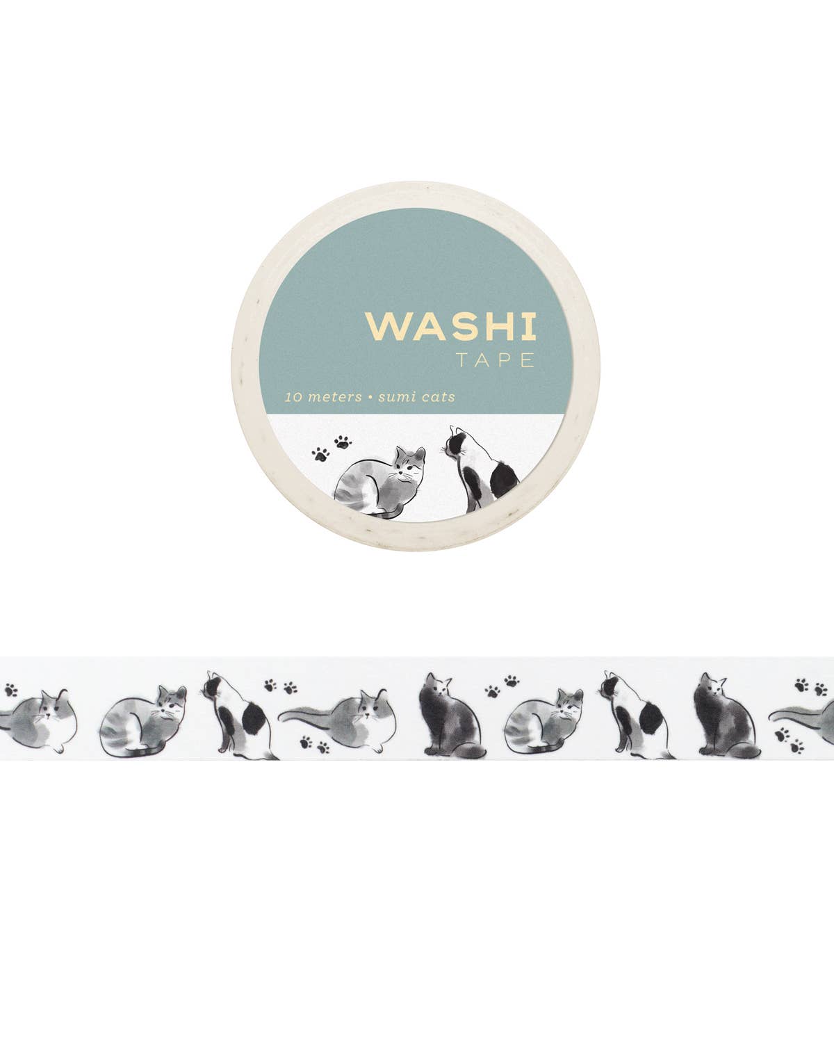 Sumi Cats Washi Tape by Girl of All Work | Papertail Fox