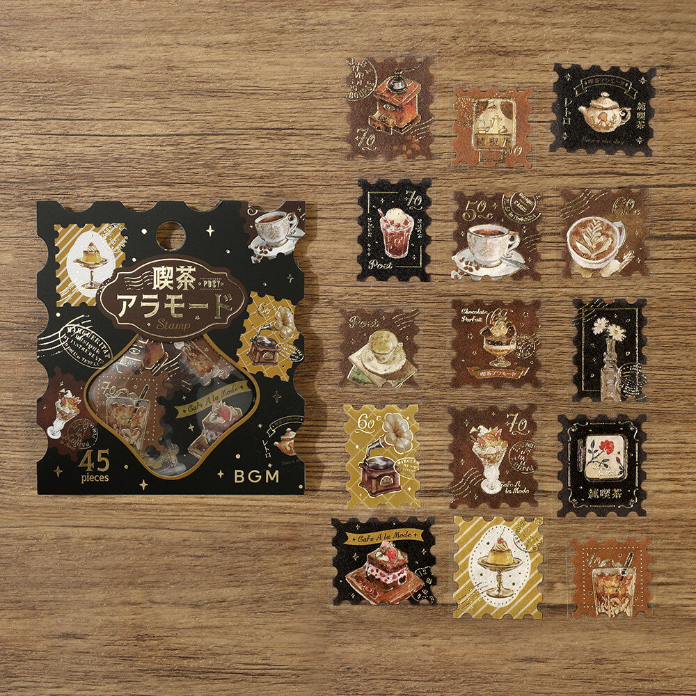 Brown Cafe à la Mode Flake Stickers | BGM